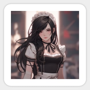 tifa maid Sticker